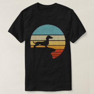 T-shirt Dachshund Retro Vintage 60s les années 70 Chien Ch