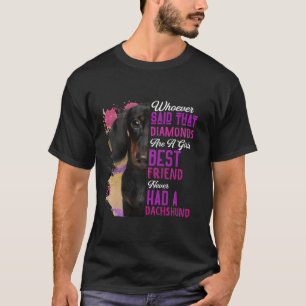T-shirt Dachshund Sont Une Fille Meilleur Ami Drôle Chien 