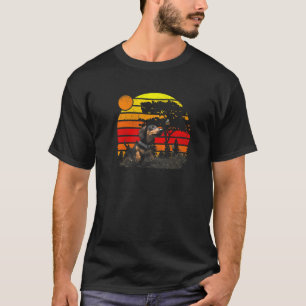 T-shirt Dachshund Teckel Chien Wiener Coucher de soleil Ja