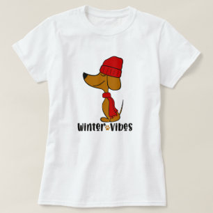 T-shirt Dachshund Vibes d'hiver