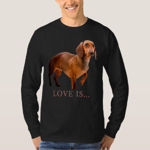 T-shirt Dachshund Weiner Chien Maman Papa Doxie Chien Coup