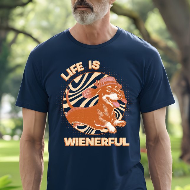T-shirt Dachshund Weiner Dog (This fun and quirky design features an adorable dachshund, complete with a cute fedora hat!)