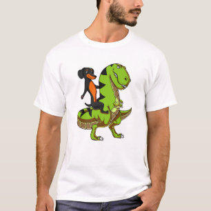 T-shirt Dachshund Wiener Chien équitation Rex Dinosaur Ho
