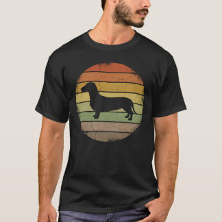 T-shirt Dachshund Wiener Dog Retro Vintage Sunset