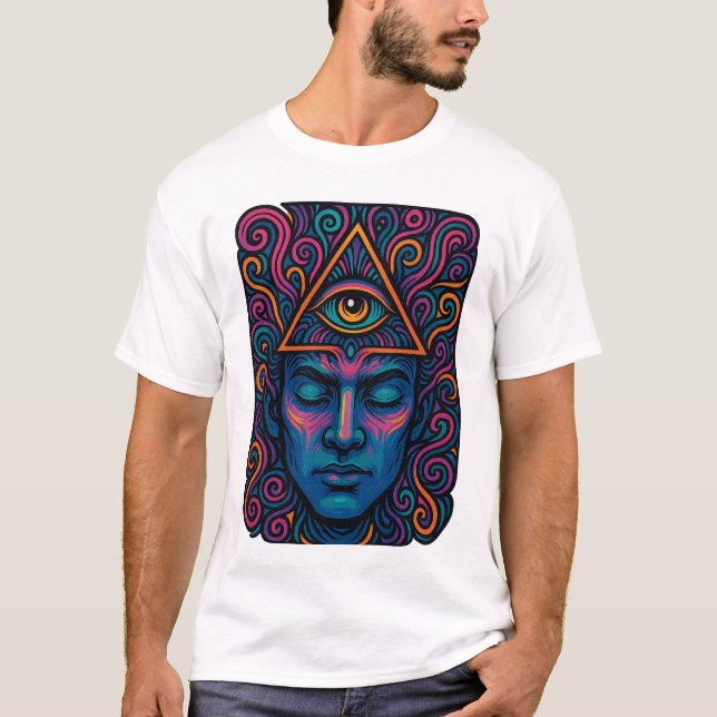 T-Shirt d'activation des yeux - Psychédélique (Devant)