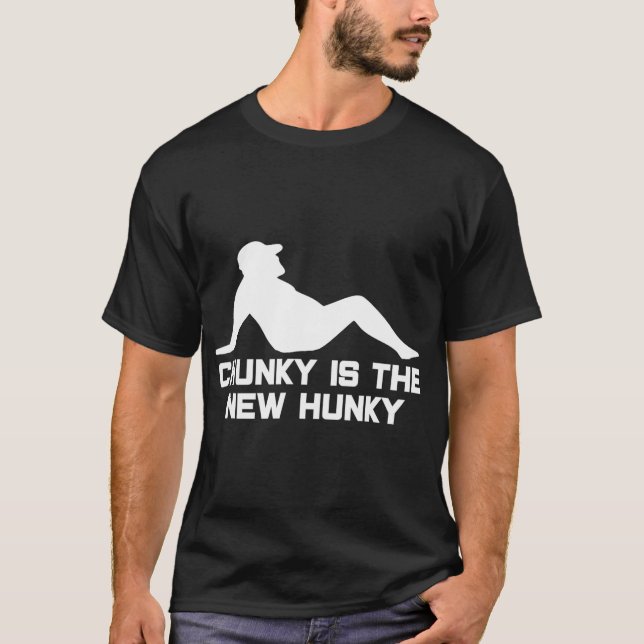 T-shirt Dad Bod Chunky Is The New Hunky Dadbod Silhouette  (Devant)