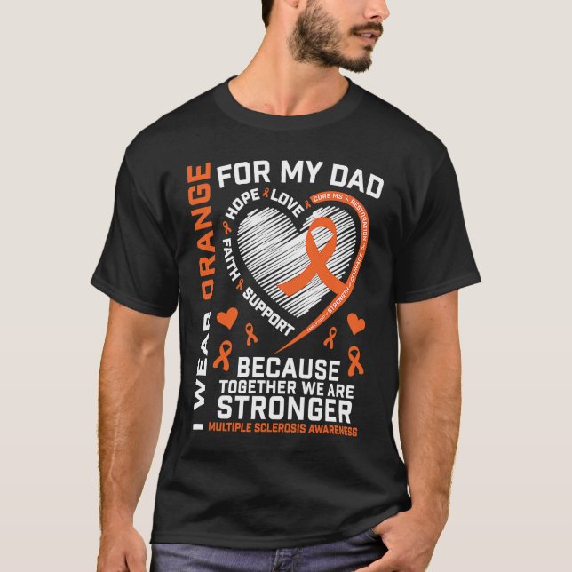 T-shirt Dad MS  Kids Multiple Sclerosis  Dad MS Awareness (Devant)