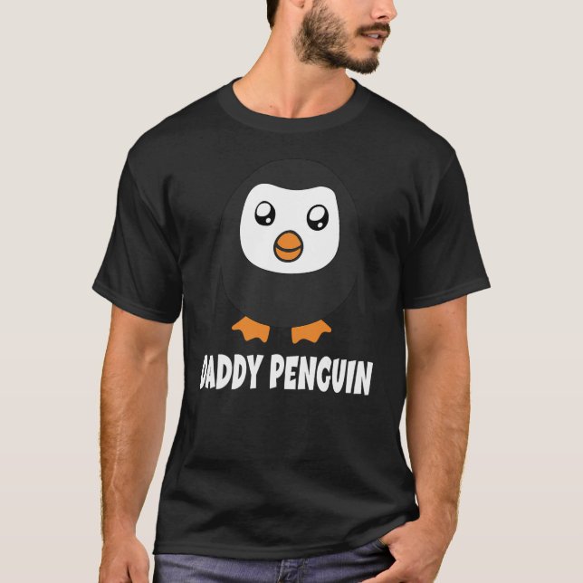 T-shirt Dad Penguin Paternity Family Father Penguin Daddy  (Devant)