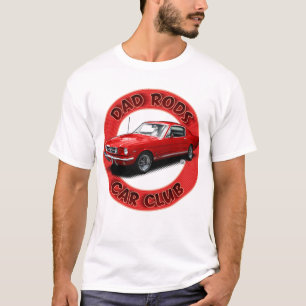 T-shirt Dad Rods Car Club Red Pony FastBack voitur