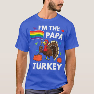 T-shirt Dad Thanksgiving Gay Papa Rainbow Pride Flag Turke