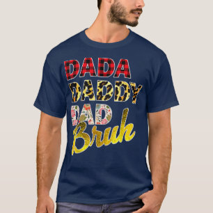 T-shirt Dada Dad Bruh, Leopard Cheetah Father Mother Famil