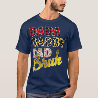 T-shirt Dada Dad Bruh, Leopard Cheetah Father Mother Famil