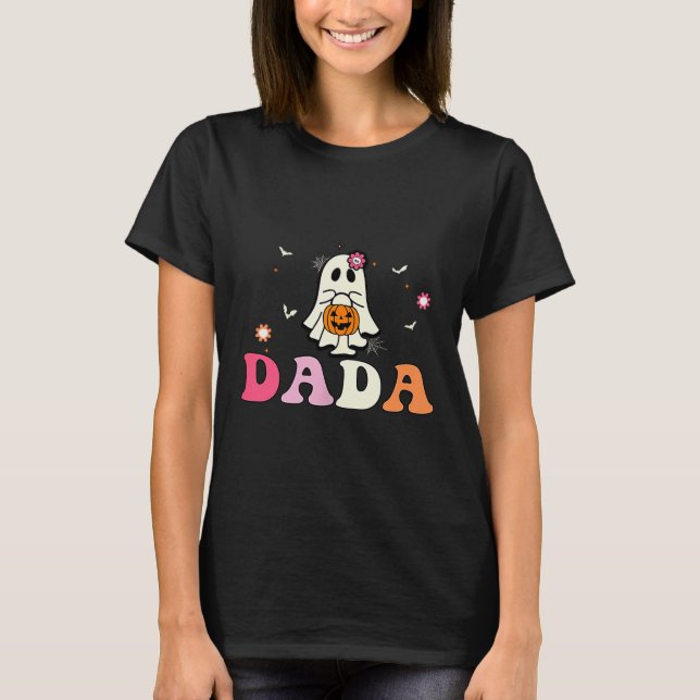 T-shirt Dada Ghost Boo One Soky Dad First Halloween Birthd (Devant)