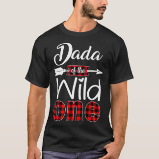 T-shirt Dada Of The Wild One Buffalo Plaid Red 1St Birthda