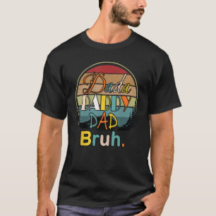 T-shirt Dada Papa Papa Bruh Retro Couleur Joyeux Père Fête