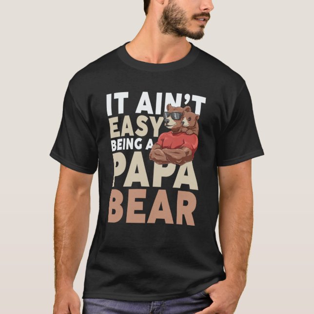 T-shirt Dadabear Daddy Bear  Idea Sunglasses Dad (Devant)