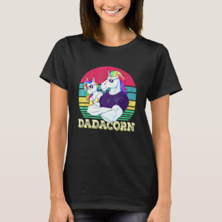 T-shirt Dadacorn Licorne Papa De La Princesse Fille De L'a
