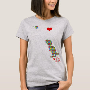 T-shirt Dadasaurus Daddy Rex Sensibilisation sur l'autisme