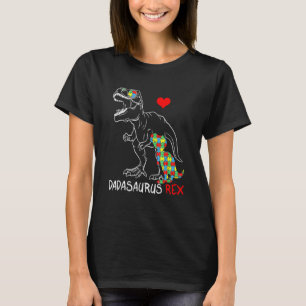 T-shirt Dadasaurus Daddy Rex Sensibilisation sur l'autisme