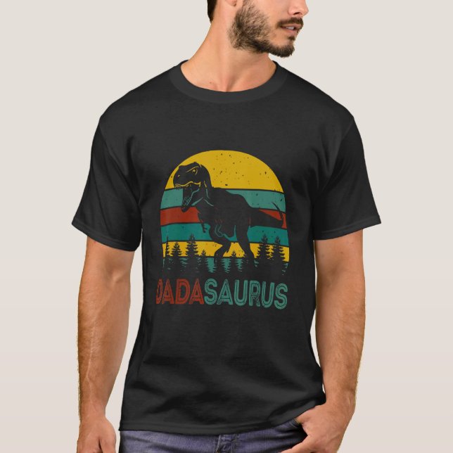 T-shirt Dadasaurus Rex Dinosaur Dada Saurus Family Matchin (Devant)