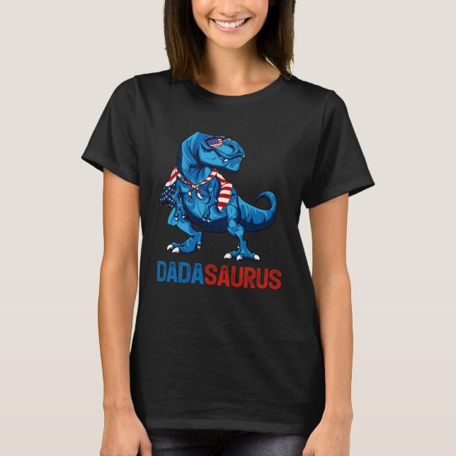T-shirt Dadasaurus Rex Dinosaur Dada Saurus Father Day 4th (Devant)