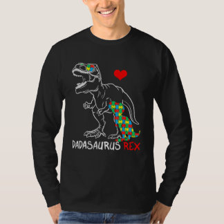 T-shirt Dadasaurus Rex Puzzle Autisme Jigsaw Prou