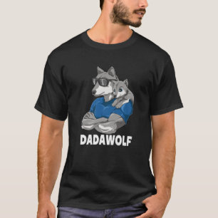 T-shirt Dadawolf Wolf Papa Et Baby Papa Fête des pères P