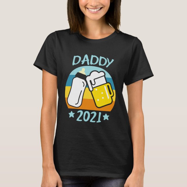 T-shirt Daddy 2021 Father Baby Birth Men  Dad (Devant)