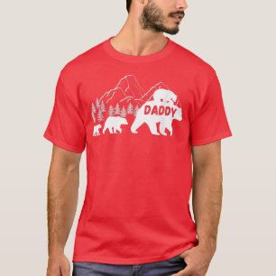 T-shirt Daddy Bear with Cubs Vintage Sunset