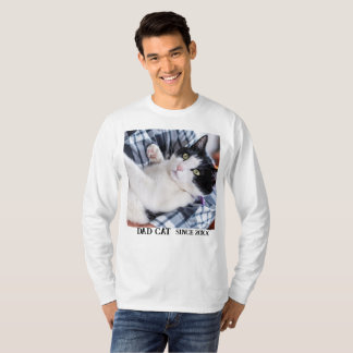 T-shirt Daddy cat since Photo cute cat