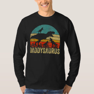 T-shirt Daddy Dinosaur Daddysaurus 3 Fête des pères Deux E