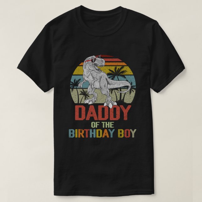 T-shirt Daddy Dinosaur de la famille de papa garçon d'anni (Design devant)