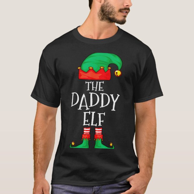 T-shirt Daddy Elf Family Christmas Daddy Dad Father Elf Sw (Devant)