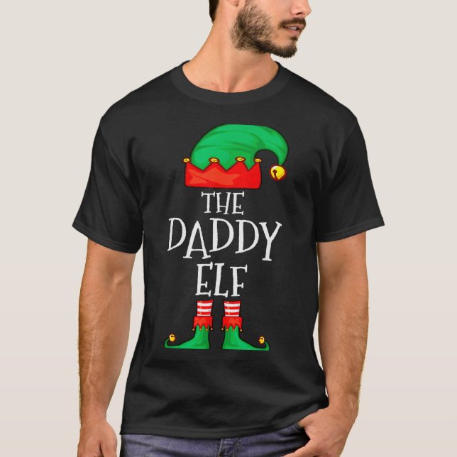 T-shirt Daddy Elf Family Christmas Daddy Dad Father Elf Sw (Devant)