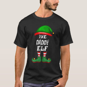 T-shirt Daddy Elf Matching Family Group Christmas Party Pa