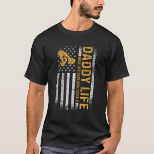 T-shirt Daddy life Protector Hero American Flag Fathers Da