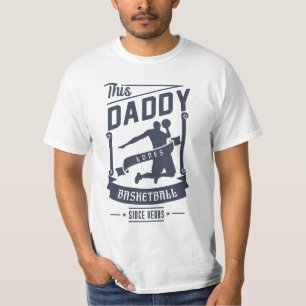 T-shirt Daddy Loves Basketball pour cadeau Fête des pères