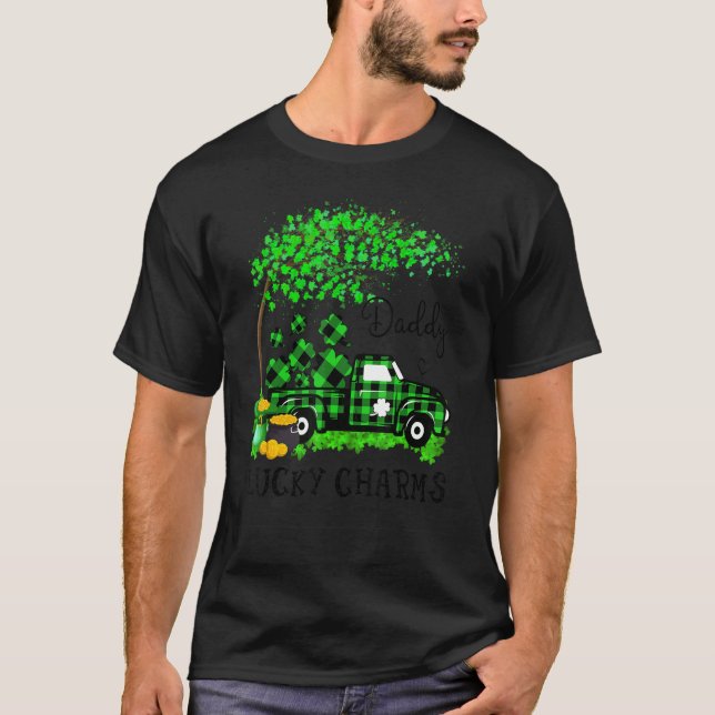 T-shirt Daddy Lucky Charm Shamrock Graphic Truck St Patric (Devant)