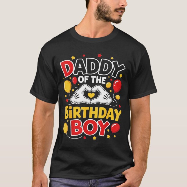 T-shirt Daddy Of The Birthday Boy Shirt Matching Dad Son F (Devant)