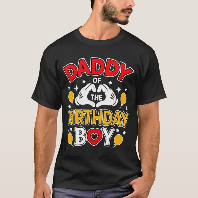 T-shirt Daddy Of The Birthday Boy Shirt Matching Dad Son F (Devant)
