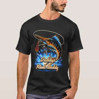 T-shirt Daddy Reel Buddy Pêche Papa Pêcheur Pêcheur Père H