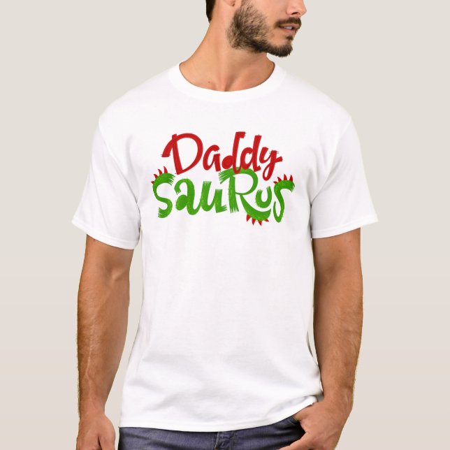 T-shirt Daddy Saurus Dinosaur (Devant)