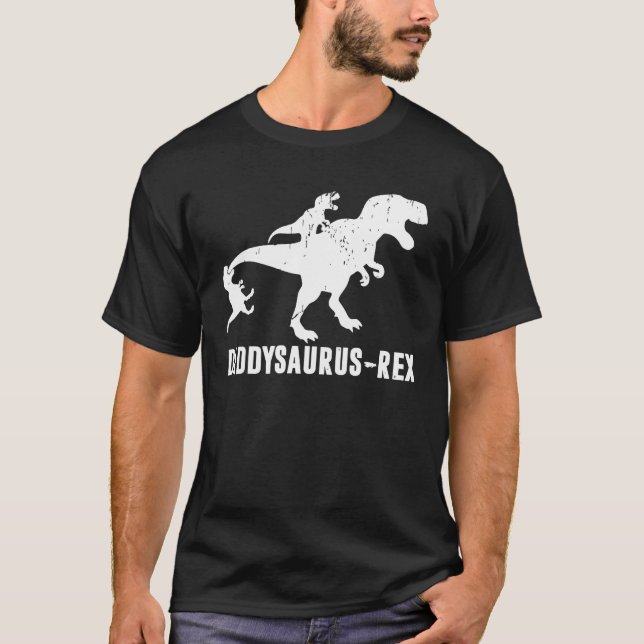 T-shirt Daddy Saurus  Rex  Rex Dinosaur Dad Uncle Grandpa (Devant)