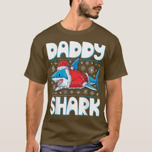 T-shirt Daddy Shark Santa T Noël Famille Pyjama Assorti