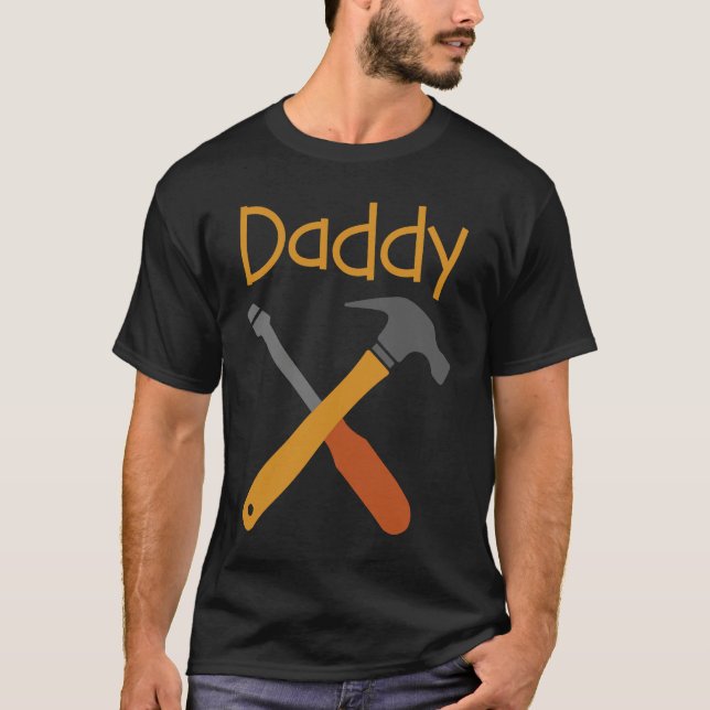 T-shirt Daddy Tools Dad and Son Father and Son Matching (Devant)