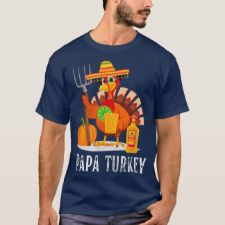T-shirt Daddy Turkey Matching Family Group Thankgiving