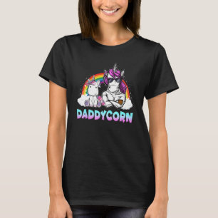 T-shirt Daddycorn Dadacorn Dadicorn Daddy Unicorn Papa Fat