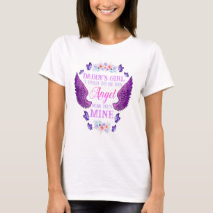 T-shirt Daddys Fille Je Faisais Son Ange Maintenant Il M'A