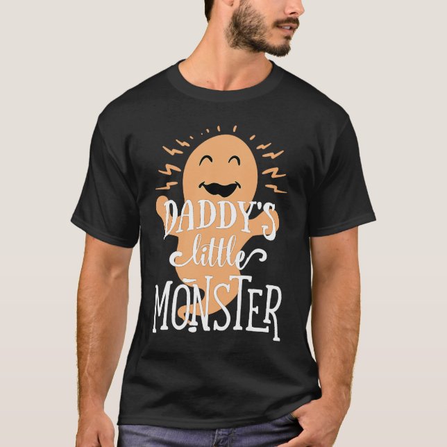 T-shirt Daddy's Little Monster  Halloween  Ghost (Devant)