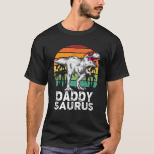 T-shirt Daddysaurus Funny T Rex Dinosaure Papa Saurus Fami